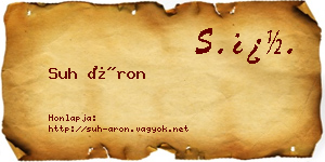Suh Áron névjegykártya